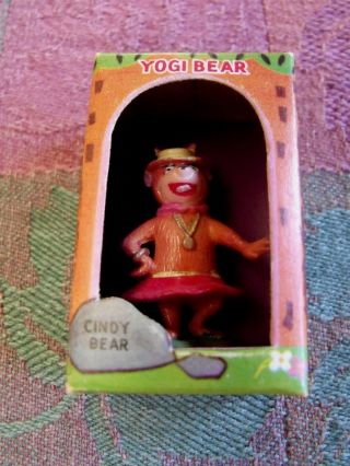 1961 Marx Tv Tinykins Cindy Bear Mini Figure Hanna Barbera The Yogi Bear Show
