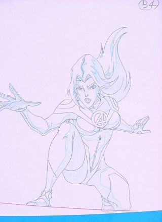 2006 Marvel Fantastic Four Movie Animation Production Art Invisible Woman Crouch