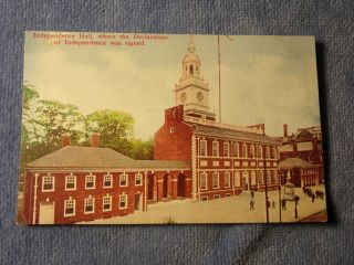 Vintage Postcard Independence Hall,  Philadelphia,  Pa.