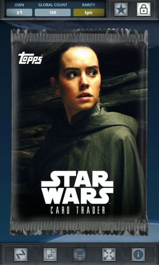 Topps Star Wars Card Trader Spotlight Rey Pack Art Tier A Epic 100cc