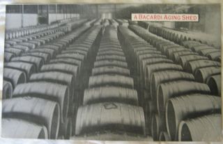 Estate Vintage Advertising Postcard - A Bacardi Aging Shed