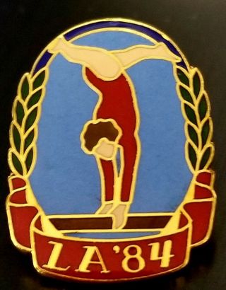 1984 La Olympic Los Angeles Pin Gymnastics