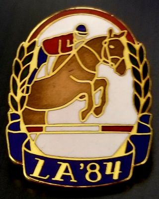 1984 La Olympic Los Angeles Pin Equestrian Horse Jumping