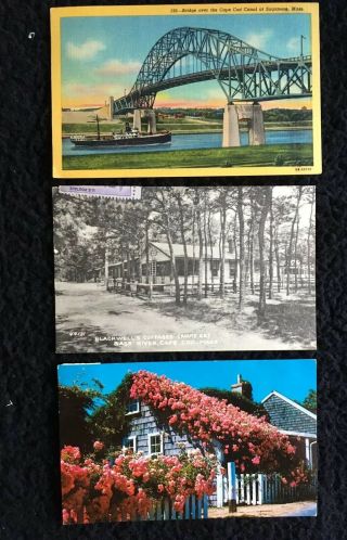 Antique Postcards From Cape Cod Massachusetts Vintage Ephemera 1950s - 60s