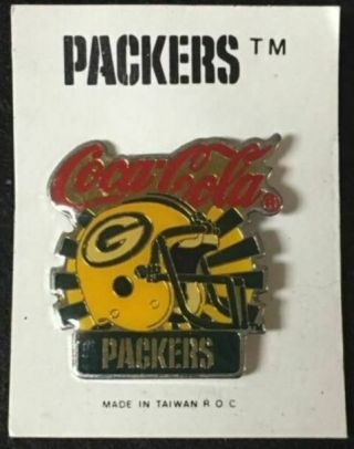 Green Bay Packers Brooch Pin NFL Football 80 ' s vintage Coca Cola Coke 2