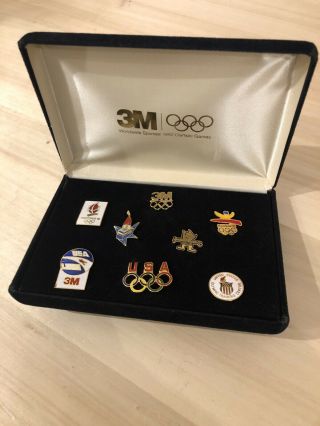 1992 Olympics Pin Set Albertville And Barcelona 3m Sponsor Set