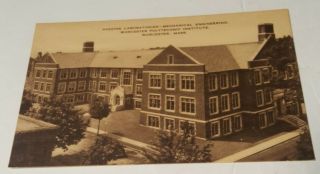 Vintage Artvue Postcard Higgins Laboratories Worcester Polytechnic Institute Ma