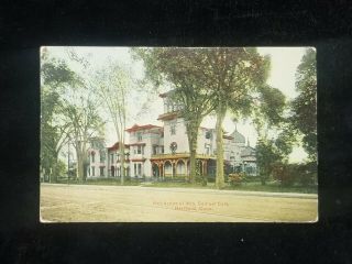 Vintage Postcard Residence Of Mrs.  Samuel Colt Hartford,  Connecticut