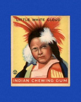 1933 Goudey Indian Gum Set Break 109 Little White Cloud Ex - Exmint Gmcards