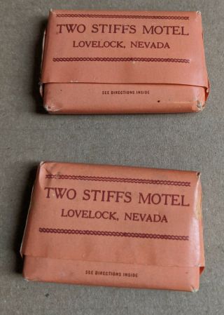 2 Vintage Dial Deodorant Bath and Toilet Soap Two Stiffs Motel Lovelock,  Nevada 2