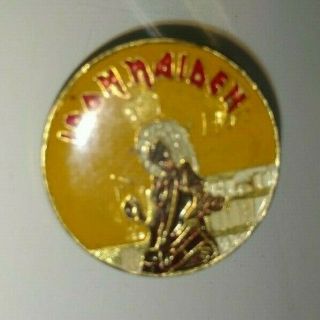 Iron Maiden Killers Vintage Round Pin 1 " Heavy Metal Hard Rock Button Vtg 80 