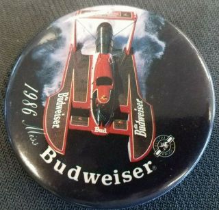 Miss Budweiser 1986 Hydroplane Button