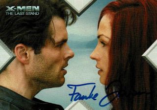 X - Men - Famke Janssen As Jean Grey Personally Signed Card - Nrmt