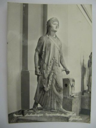 Artemis (greek Goddess Of Hunting) - Vintage Naples Museum Postcard