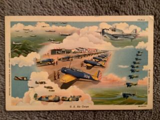Vintage 1941 Postcard Views Of U.  S.  Air Corps