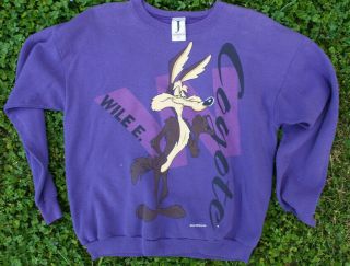 Warner Bros.  1992 Wile E.  Coyote Vintage Sweatshirt Medium M