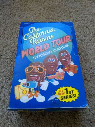 The California Raisins World Tour Sticker Cards Wax Box