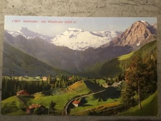 Vintage Postcard Retro 3217 Adelboden Der Wildstrubel Switzerland Interlaken Alp