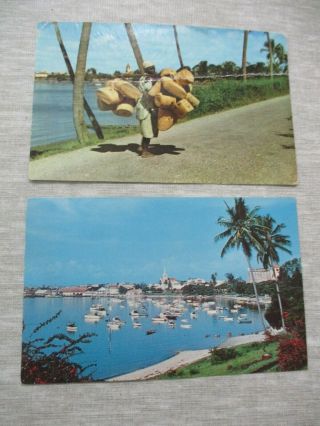 2 X Vintage Post Cards : Different Sites,  Dar Es Salaam,  Tanganyika,  60 