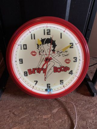 Betty Boop Neon Clock