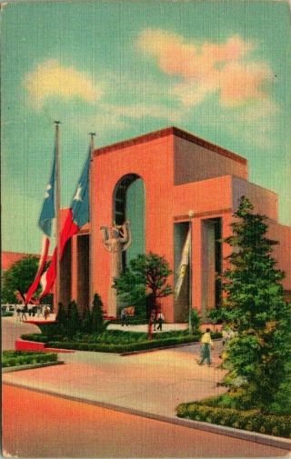 Vintage Postcard Dallas Tx Texas Centennial Expo.  " Chrysler Building "
