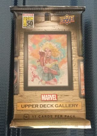 Sdcc 2019 Comic Con Exclusive Marvel Upper Deck Gallery Trading Card Pack