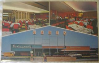 Estate Vintage Advertising Postcard - Gabes Restaurant Owensboro,  Ky