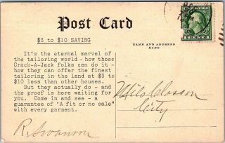 Vintage 1912 Advertising Postcard 
