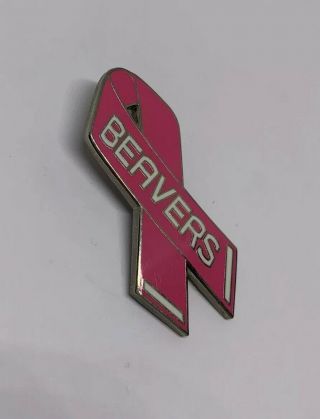 Oregon State Beavers Pink Ribbon Breast Cancer Awareness Pin Lapel Os