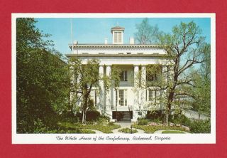White House Of The Confederacy Richmond Virginia Vintage Postcard