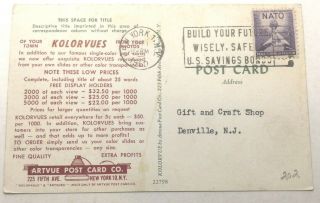 Vintage Advertising Postcard,  For Kolorvues,  Artvue Co.  York,  Posted 1960