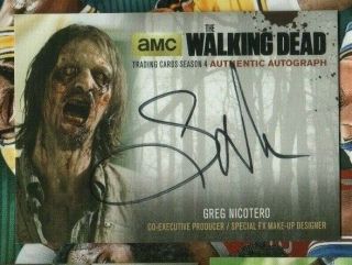 The Walking Dead - Greg Nicotero Autograph Card - Season 4