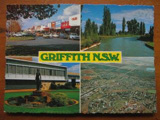 Retro Vintage Postcard: Griffith,  N.  S.  W (multi - View)