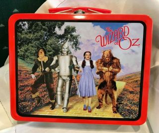 1998 The Wizard Of Oz Collectible Metal Lunchbox Dorothy Lion Tin Man Scarecrow