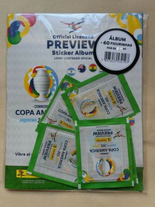 Panini Copa America 2021 Preview Softcover Starter Pack Album Priced Version