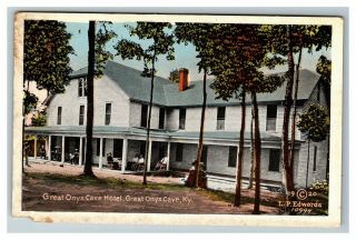 Mammoth Cave Ky,  Great Onyx Cave Hotel,  Vintage Kentucky C1920 Postcard