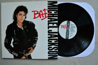 Michael Jackson Bad Epic Records Us First Press E - 40600 Micheal Vinyl Lp 1987 Ex