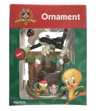 3 - Sylvester Santa Tweety Bird Looney Tunes Ornament Warner Bros 1999 Trevco 2