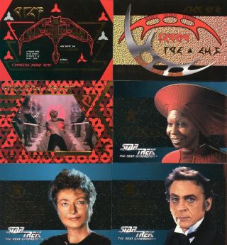 Star Trek Next Generation Episodes Season 2 Embossed Card Set 6 Cards S7 - S12