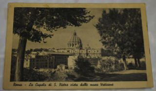 Vintage Postcard St Peter Vatican City 1940s