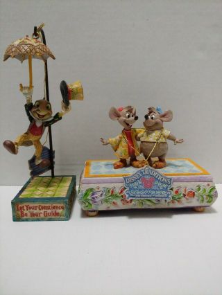 2 Disney Traditions Jim Shore Enesco Decorative Collectibles.  4007661/ 4005219