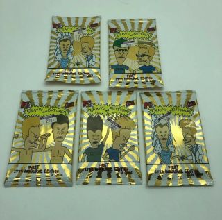 Beavis And Butt - Head 1994 Inogural First Edition Collector Cards Mtv 5 Packs