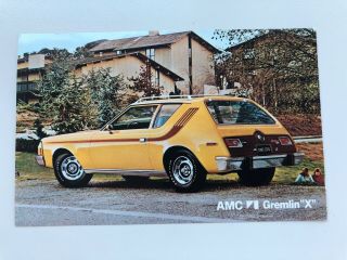 Vintage Advertising Automobile Postcard - - Amc Gremlin X Car Pc
