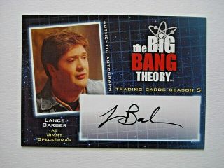 2013 Cryptozoic The Big Bang Theory Season 5 Autograph Card A19 Speckerman