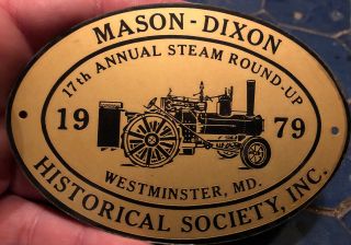 Mason Dixon 17th Annual Steam Round Up Plaque 1979 Westminster,  Md.