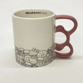 Hello Kitty Cafe Pink Bow Handle Ceramic 12 Oz Coffee Mug 2017