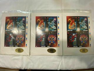 1992 Marvel Universe Series 3 Ltd Edition Uncut Promo Panel.  Very Low Numbers