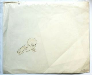 Vintage 1950s Casper Production Art Drawing Paramount The Friendly Ghost Cartoon