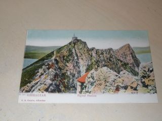 Early/vintage Gibraltar Postcard - The Signal Station - F Cumbo