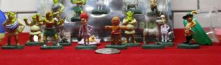 Rare Dreamworks Shrek Forever After Figurines Toy Vending 2 " Capsules Full Set
